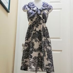 Adriana Papell silk paisley dress